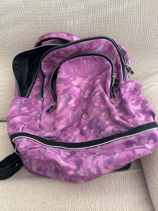 Mochila escolar Totto camuflaje morado