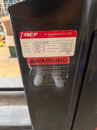 Traspalete electrónico con 100horas de trabajo