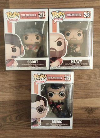 Funko Pop Team Fortress 2 Scout, Heavy, Medic