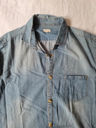 Camicia Uomo Scout Taglia M Blu Denim