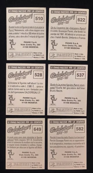 Panini Calciatori 97-98- Lotto 14 figurine squadre