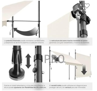 Toldo plegable para balcón