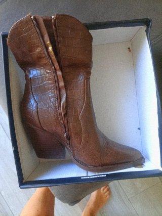 Botas cowboy tobilleras marrones