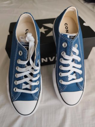 Deportivas Converse plataforma azul