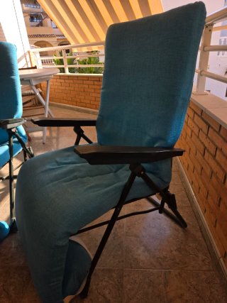 2 Sillones Reclinables Tela Azul