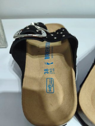 Sandalias Birkenstock Mujer Tachuelas Negro/Plata