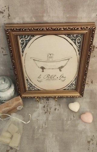 Cuadro Decorativo Vintage Dorado