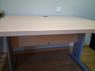 Mesa estudio/oficina madera y metal