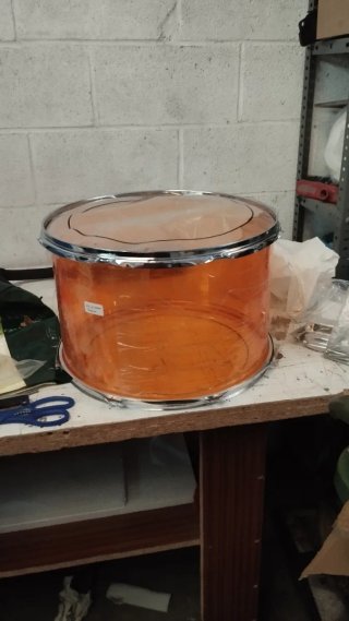 Lámpara Cilindro Naranja Tambor