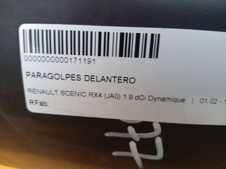 PARAGOLPES DELANTERO RENAULT SCENIC RX4 (JA0) 1.9 dCi Dynamique