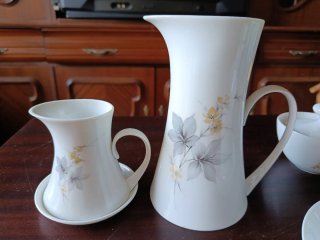 Juego de porcelana Tu y Yo años 70