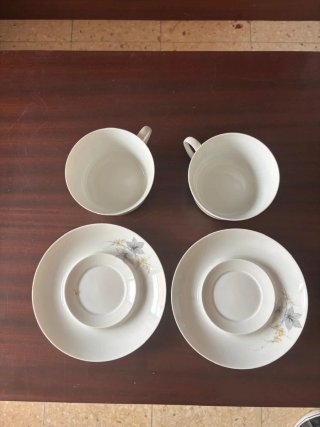 Juego de porcelana Tu y Yo años 70
