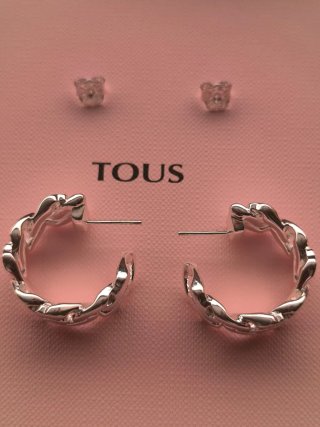Pendientes aro Tous plata