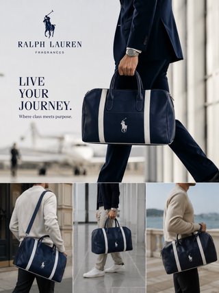 Bolso Ralph Lauren Fragrances Azul/Blanco