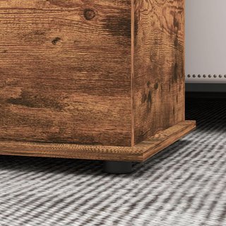 Banco Contenedor, Baúl Interior con Patas Antideslizantes, Capacidad 120 Kg, Cofre Contenedor Interior de Madera, para Dormitorio y Entrada, 100X40X40 Cm, Marrón