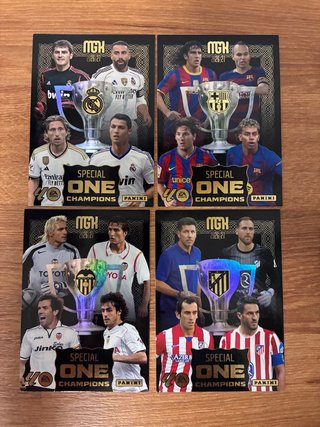 Lote 4 Tarjetas Fútbol Special One Champions
