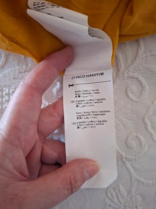 Vestido mostaza bordado inglés