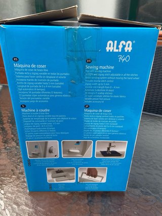 Máquina de coser Alfa 740 (1 solo uso)