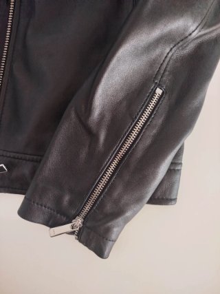 Chaqueta Biker Zara Hombre S Negra PIEL
