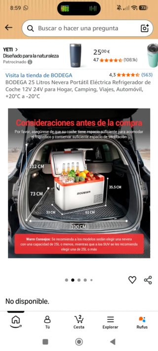 Nevera Portátil 25L Compresor