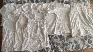 Lote 9 camisetas interiores blancas talla L