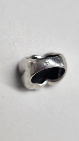 Anillo Tous Plata 925 Corazón Ónix Negro