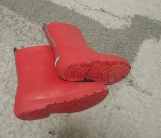 Botas de agua niña Isotoner rojas T 34