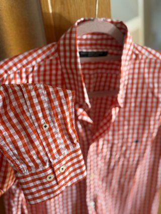 Camisa Purificacion Garcia cuadros roja