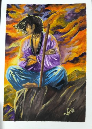 Fan art Goemon su carta 21x29.7 cm