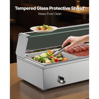 Commercial Food Warmer, 1500W Electric Stainless S