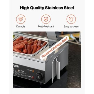 Commercial Food Warmer, 1500W Electric Stainless S