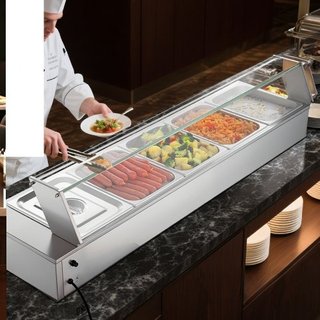 Commercial Food Warmer, 1500W Electric Stainless S