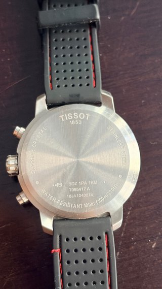 Reloj Tissot Cronógrafo Negro y Plateado