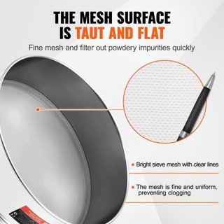 Flour Sieve Fine Mesh, 40 Mesh Flour Sifter, 304 S
