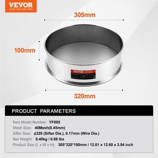 Flour Sieve Fine Mesh, 40 Mesh Flour Sifter, 304 S