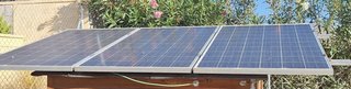 6 placas solares con 12 baterias, y inversor