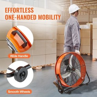 Drum Fan, 24 Inch High Velocity Industrial Shop Fa