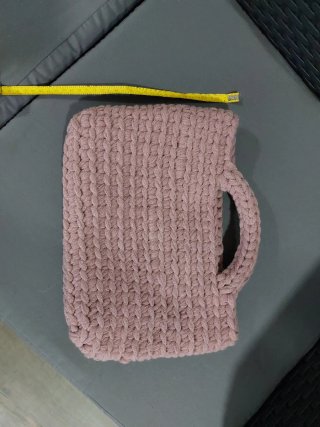 Borsa fatta a mano rosa antico