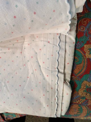 Lenzuola matrimoniali cotone peluche pois