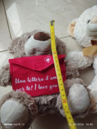 Peluche orsacchiotto con lettera