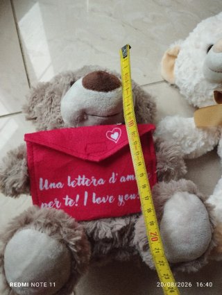 Peluche orsacchiotto con lettera