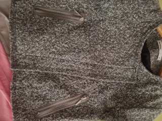 Chaqueta Lefties tejido tipo tweed cremalleras M