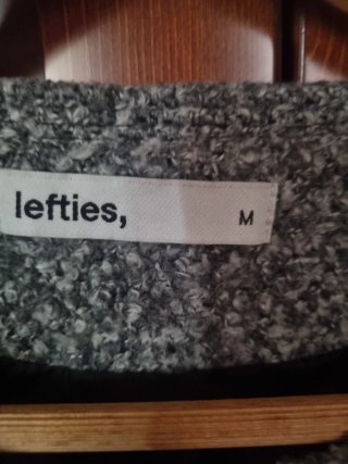 Chaqueta Lefties tejido tipo tweed cremalleras M
