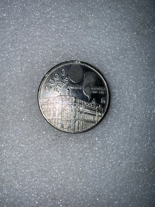 Moneda 2000 Pesetas Plata Carlos I Rey España 1994