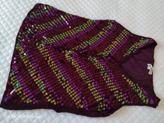 Top fiesta lentejuelas chevron