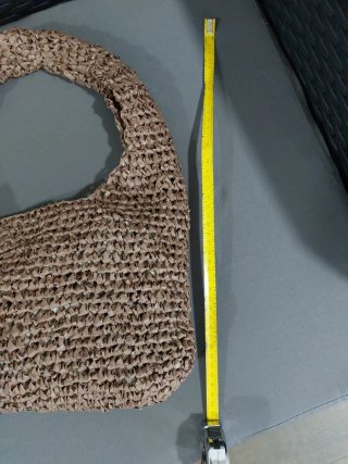 Borsa in raffia marrone