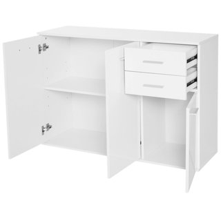 Credenza Soggiorno con 3 Armadietti e 2 Cassetti,