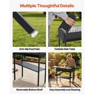 Foldable Charcoal Grill, Portable Charcoal Barbecu