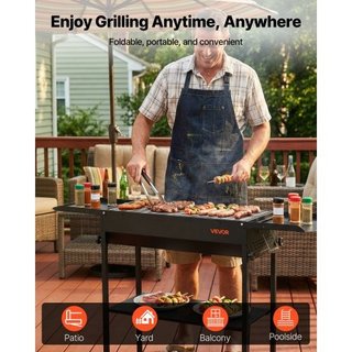 Foldable Charcoal Grill, Portable Charcoal Barbecu