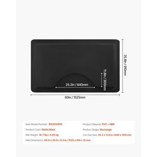 Salon Mat for Hair Stylist, 1525 x 910 mm Rectangl
